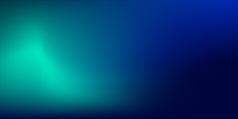 Blue-green gradient studio room, abstract background pattern, walls and floor reflect neon lights, dark tones and feel speed of digital technology