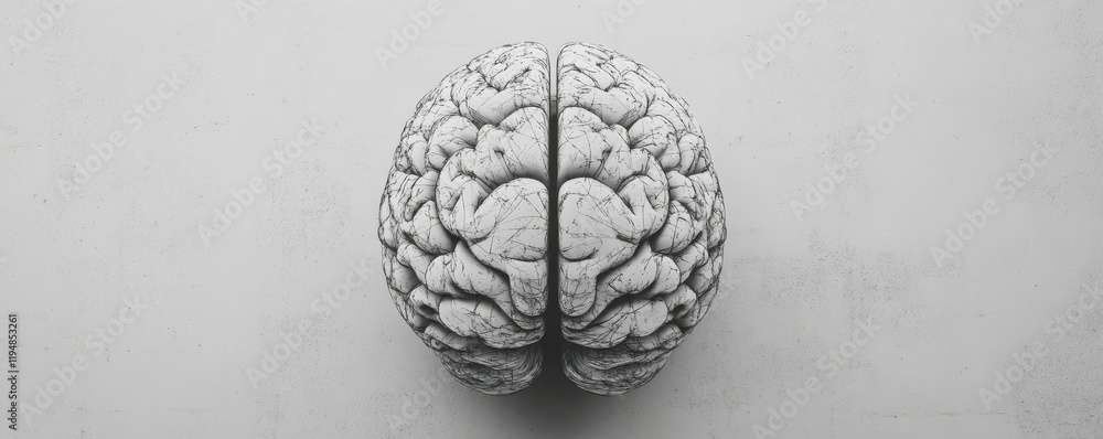 Poster brain concept, neural network representation, digital innovation, artificial intelligence, futuristi