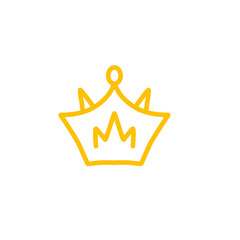 crown vector line icon
