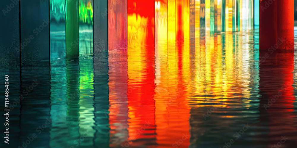 Poster abstract reflections background in 8k high resolution for dynamic and reflective visuals