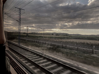 Viaje en tren por la campiña