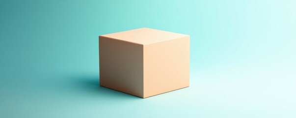 Obraz premium A realistic 3D mockup of a product box on a gradient background, 4k photo.