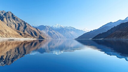 Naklejka premium Serene Mountain Lake Reflection