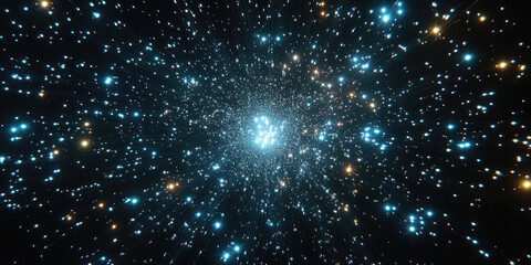 Fototapeta premium Stunning Fireworks Display on a Black Sky Background in 8K, Perfect for New Year's Celebrations