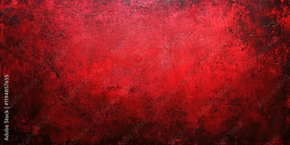 Poster vivid textured red abstract background featuring scratches and stains with dark edges blending into 