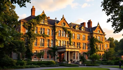 Obraz premium The Luxurious 18 Hotel Hall: A Majestic Victorian Mansion