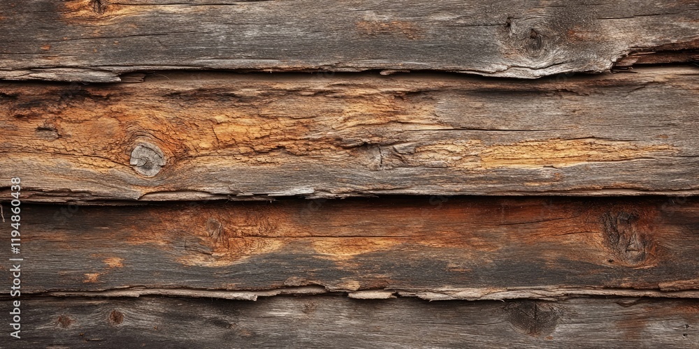 Poster textured layers of aged brown wood with weathered gray tones and rich rust accents creating a rustic