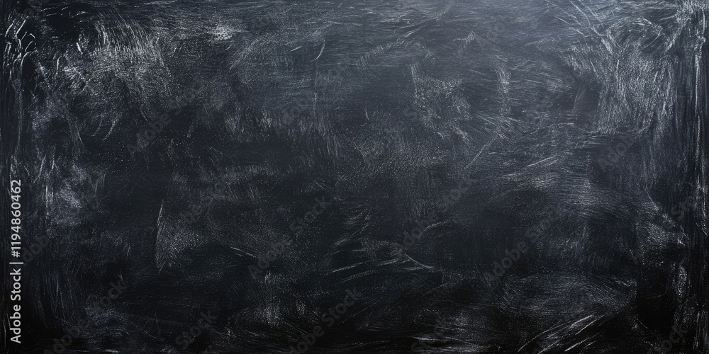Poster abstract black chalkboard texture with subtle white scratches and ample free space in the center for