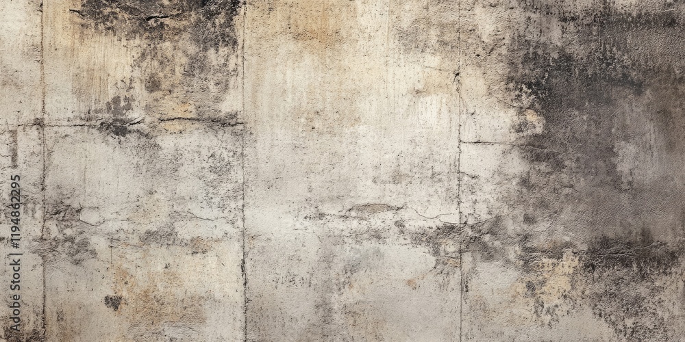 Aufkleber textured aged concrete wall background in shades of gray and beige, featuring irregular patterns and