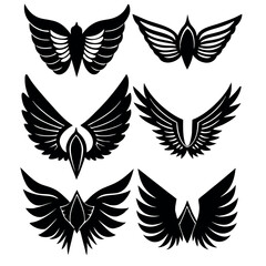 wings set vector