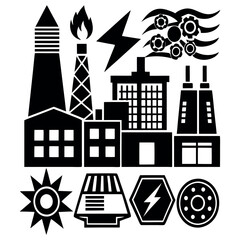 illustration of a factory
