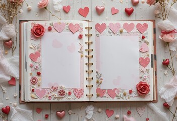 frame with christmas decoration