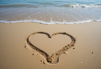 heart on the sand