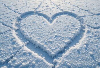 heart in snow