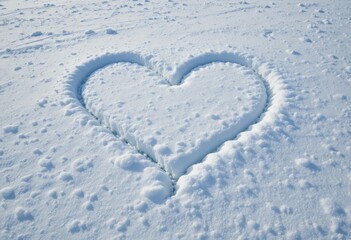 heart in snow