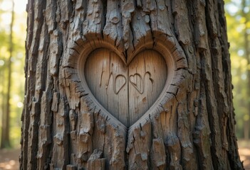 heart shaped tree trunk