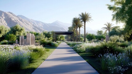 Serene Garden Path