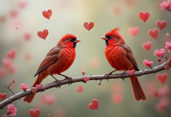 Red Cardinal on branch 