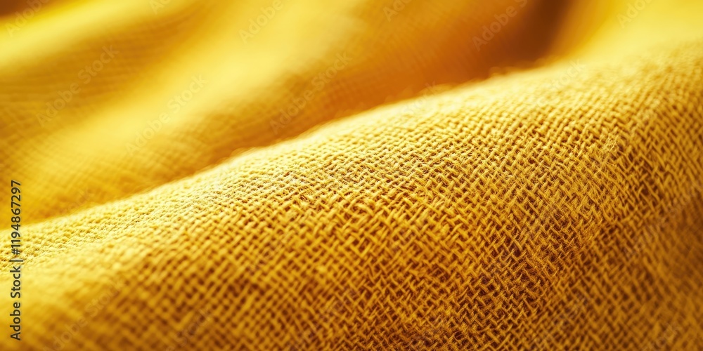 Poster textured yellow fabric backdrop with soft folds enhancing visual depth and a warm, inviting tone cre