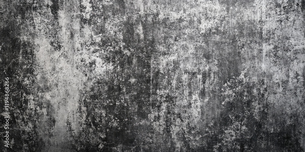 Poster distressed monochromatic gray texture with intricate grunge patterns featuring subtle nuances of lig