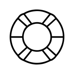 lifebuoy icon, lifebuoy line art - simple line art of lifebuoy, perfect for lifebuoy logos and icons and themed design 