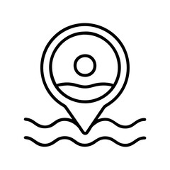 pool depth marker icon, pool depth marker line art - simple line art of pool depth marker, perfect for pool depth marker logos and icons and themed design 