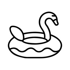 pool float inflatable icon, pool float inflatable line art - simple line art of pool float inflatable, perfect for pool float inflatable logos and icons and themed design 