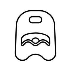 swim kickboard icon, swim kickboard line art - simple line art of swim kickboard, perfect for swim kickboard logos and icons and themed design 