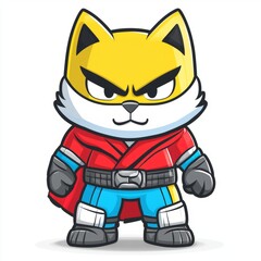 A Fierce Fox Superhero Cartoon Character