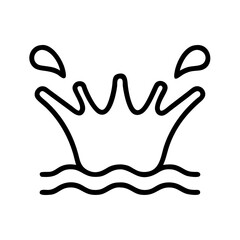 water splash icon, water splash line art - simple line art of water splash, perfect for water splash logos and icons and themed design 