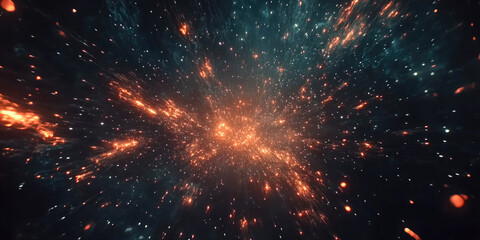 Fototapeta premium Stunning Fireworks Display on a Black Sky Background in 8K, Perfect for New Year's Celebrations