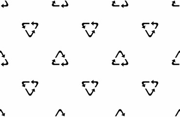 white background with recycle seamless pattern