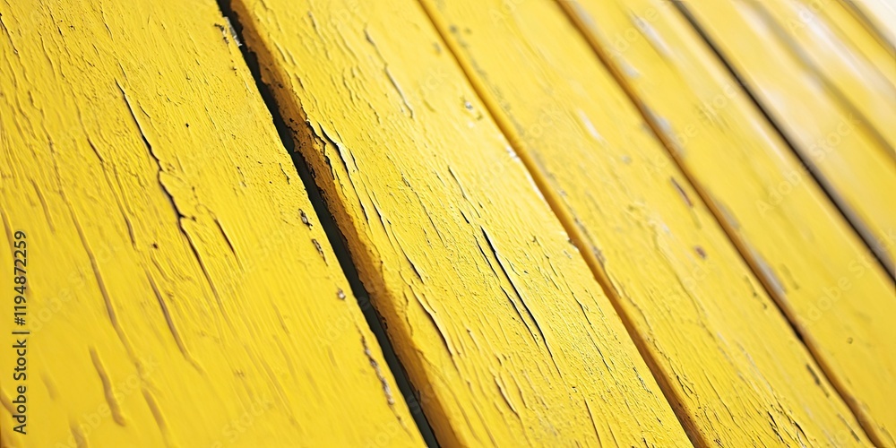 Poster vibrant textured yellow wooden boards with distressed paint creating a warm backdrop ideal for text 