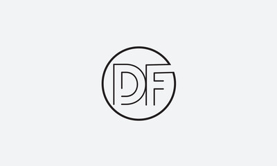 Obraz premium DF, FD, F, D , Abstract Letters Logo Monogram