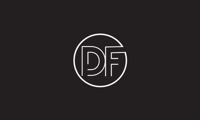 DF, FD, F, D , Abstract Letters Logo Monogram