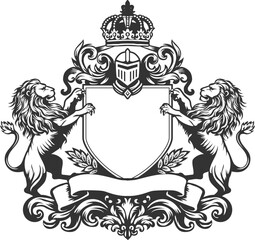 Vintage coat of arms crest  © Bose