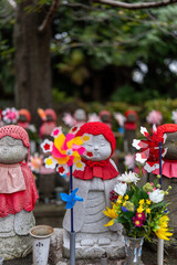 Jizo Statues, The Guardian Deity of Children and Travelers at Zojo-Ji, Tokyo, Japan