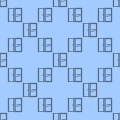 Vector Apartment Window linear seamless pattern
