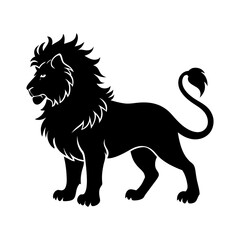 vector lion silhouette  illustration