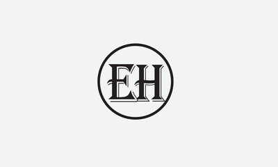 EH, HE, E, H , Abstract Letters Logo Monogram	