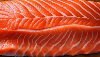 Salmon fillet and fish steak texture background