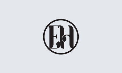 Obraz premium EH, HE, E, H , Abstract Letters Logo Monogram 