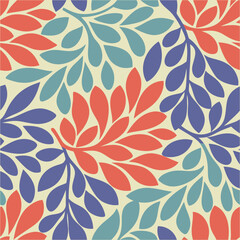 Seamless pattern with autumn leaves. Vector illustration botanical design.perfect for wallpaper, posters, websites, fashion, print or other design.