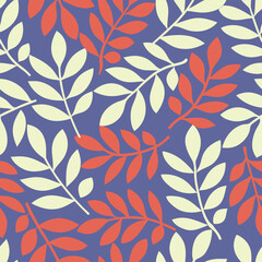 Seamless pattern with autumn leaves. Vector illustration botanical design.perfect for wallpaper, posters, websites, fashion, print or other design.