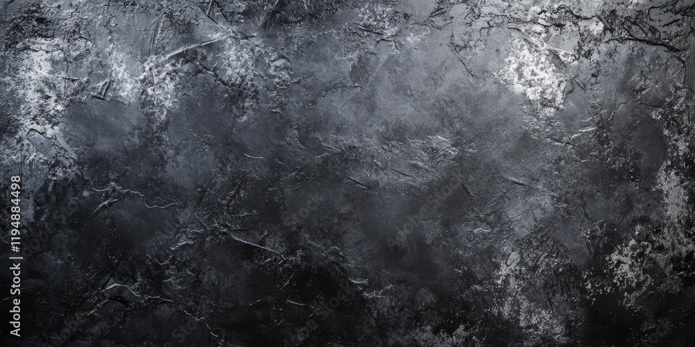 Poster abstract black wall backdrop with uneven textured surface featuring grunge brush and polished cement