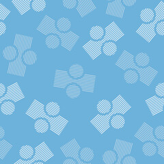Seamless pattern with abstract geometric figures. 