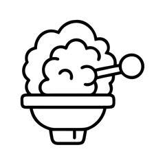 candy floss machine icon, candy floss machine line art - simple line art of candy floss machine, perfect for candy floss machine logos and icons and themed design 