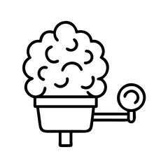 candy floss machine icon, candy floss machine line art - simple line art of candy floss machine, perfect for candy floss machine logos and icons and themed design 