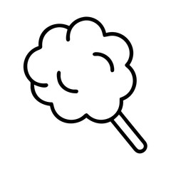 cotton candy icon, cotton candy line art - simple line art of cotton candy, perfect for cotton candy logos and icons and themed design 