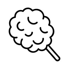 cotton candy icon, cotton candy line art - simple line art of cotton candy, perfect for cotton candy logos and icons and themed design 